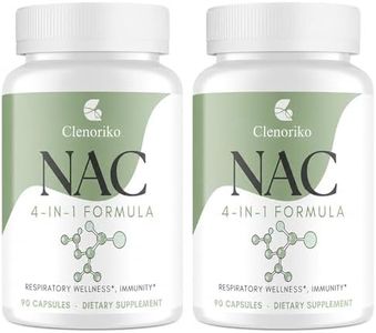 Clenoriko High Dose NAC 1200mg for Respiratory & Immunity*, NAC Supplement N-Acetyl Cysteine, 4-in-1 NAC Supplement with Bromelain, Glycine & Selenium, 180 Capsules (90 Day Supply)