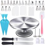 Cake Turntable 12 Inch, Uten Cake Stands, Aluminium Cake Decorating Display Stand, 33pcs Cake Decorating Supplies Set, Straight & Offset Spatula, Cream Scraper etc. Baking Tools & Accessories