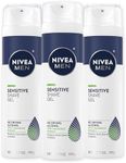 NIVEA FOR MEN Sensitive, Shaving Gel 7 oz (Pack of 3)