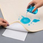 Supremenest Waterproof Cotton Bedwetting Sheet | Reusable Quick Dry Absorbent Bed Pad with TPU Layer | Machine Washable Bed Protector for Baby, Adult, Elderly & Pets (28 x 20 Inch, Golden Sand Stripe)