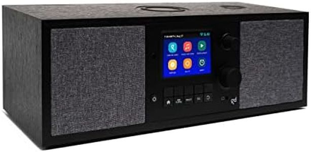 Grace Digital Mondo Elite Duo Smart Internet Radio, Bluetooth, Wi-Fi, 7-Day Alarm – Microphone Free (Black Ash)