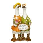 Double Trouble Chatty Friends Duck Sign Shabby Chic Ornaments (If Friends Were Flowers)