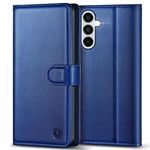 Kuafcase for Samsung A15 4G/5G Case with 4 Card Slots Magnetic Closure Kickstand Shockproof Protective Phone Case for Samsung Galaxy A15 - Royal Blue