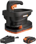 WORX 20V Cordless Seed Spreader 6-Speeds 5-Ft. Max Distance, Fertilizer Spreaders 8 Flow-Rate Settings, Broadcast Spreader Easier Than Hand Spreaders for Lawns WG869 – Battery & Charger Included