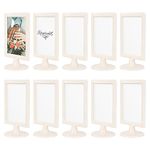 ALBEN Double Sided Standing Picture Frames (4x6 Inch) - (10 count, Cream) Pedestal Photo Frames with Inserts & Base, Ideal for Double Sided Display