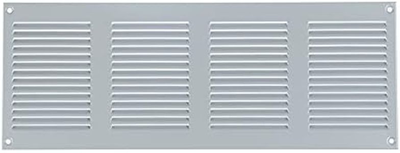 Steinberg14 Gray 14x4 inch Vent Cover - Air Return Vent Cover with Mesh - Metal Vent Covers for Wall and Ceiling - HVAC Return Air Grilles - Air Vent Register for Indoor and Outdoor Use