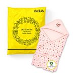 MY NEWBORN by 10CLUB 3-in-1 Hooded Baby Blanket Wrapper | 100% Organic Fibre | Baby Blankets Newborn 0-2years | Baby Swaddle wrap for New Born | Gifting | Multipurpose Rashproof Blanket