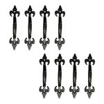 Adonai Hardware "Nethaniah Antique Cast Iron Cabinet Pull Handles (6.1" x 8 Pack, Oil Rubbed Bronze) for Vintage Wooden Barn Doors, Gates, Closets, Furniture, Drawers, Cupboards, Wardrobes and Sheds