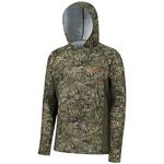 BASSDASH Men's UPF 50+ Lightweight Hunting Camo Hoodie Quick Dry Performance Long Sleeve Fishing Shirt with Hood FS30M, Mossy Wood, XX-Large