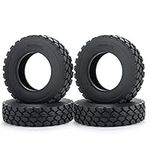 AXspeed RC Rubber Wheel Tyres Wheel Tires for 1: 14 Tamiya Trailer Tractor Truck RC Crawler Car (25mm)