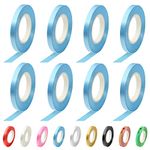 Bealif 5mm Curling Ribbon Balloon Ribbon Light Blue 9 Rolls Crimped Balloon String for Gift Wrapping Decorative Ribbon Bow Flower Craft Boys Birthday Baby Shower Party Decoration (10M/Roll)