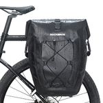 ROCKBROS Bike Panniers Waterproof Bike Rear Rack Bag Max 30L Large Capacity Bike Rear Pannier for Cycling Traveling Commuting