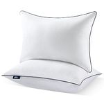 BedStory Pillows 2 Pack Hotel Quality, Luxury Quilted Soft Pillows with Extra 7D Fiber Filling, Premium Bed Pillow Supportive Design Sleep Pillow for Back/Stomach/Side Sleeper, Standard Size 42x70cm