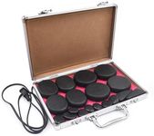 Hot Stones Massage Set, 18Pcs Hot Stones with Heater Kit Hot Stones for Massage Bain stone Massage Stones Rocks for Professional or Home spa, Relaxing, Healing, Pain Relief