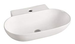 Grünblatt Bathroom Sinks, Wall Mounted Wash Basin with Lotus Effect Sink, Nano Coating