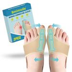 2 Pcs Bunion Corrector For Women & Men - Flexible Breathable Fabric Orthopedic Big Toe Straightener With Bunion Sleeve, Metatarsal Pad & Anti-Slip Straps, For Day And Night Support (Color11, Medium)