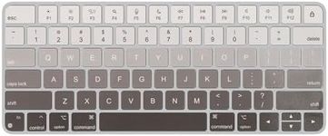 kwmobile QWERTY US English Keyboard Stickers Compatible with Apple Magic Keyboard Keyboard Stickers - White/Grey/Black