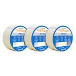 RESITAPE Astral MT (313) Paper Tape | 48 mm x 20 mtr | Pack of 3 | Eco-friendly | Easy-tear Masking Tape, Long Holding Time | Residue-free Removal | Multi-surface Use