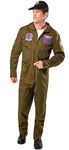 Rubie's Adult Deluxe Top Gun Costume, As Shown, Small