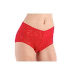 Hanky Panky Retro Lace V-Kini in Red Size Medium