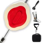 Portable Cable Machine Gym Compact Strength Trainer for Full Body Fitness, Replaces Gym Equipment & Stretch Bands(Red)