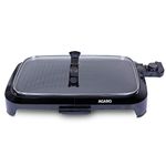 AGARO 1600 Watt Barbeque Griller, Non-Stick, Variable Temperature Control, Toughened Glass Lid, Tandoori Grill for Home, BBQ Grill (Black)