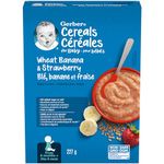 Nestle Gerber Nestle Gerber Wheat with Banana and Strawberry Baby Cereal, 227g Box