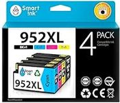 Smart Ink Compatible Ink Cartridge Replacement for HP 952 952XL (4 Combo Pack) Advanced Chip Technology to use with OfficeJet 8702 OfficeJet Pro 7720 7740 8210 8216 8710 8715 8720 8725 8728 8730 8745