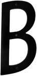 6 Inch House Home Address Street Numbers for Outdoor Indoor Exterior Building Apartment Yard Black Plastic, UV Resistant Number 0-9 Letter A-G (B)