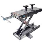 SwitZer 500KG 1100LBS Motorcycle Repairing Jack Lift Tool High Loading Lifting Capacity Scissor Vehicle Stand Adjustable Workstation Motorbike ATV Lifter 45X15cm Large Platform