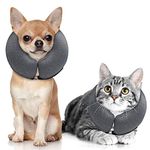 MIDOG Pet Inflatable Collar for After Surgery,Soft Protective Recovery Collar Large Dog Cone for Dogs to Prevent from Touching Stitches, Wounds and Rashes (X-Small(Neck:5"-8"))