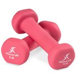 ProsourceFit Neoprene Dumbbell Coated for Non-Slip Grip, 1 lb