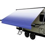 Dulepax RV Awning Fabric Replacement(18'2" Fabric) Heavy Duty 16oz Vinyl Fabric -Camper Awning Replacement Universal Replacement RV Awnings for All Awning Brands-Senior Fade Blue