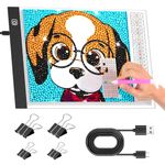 comzler Light Board, A4 Tracing Light Box, Magnetic Light Pad, Light Table for Tracing, LED Light Drawing Board,Sketch Pad LED Light Drawing Pad, Cricut Light Pad,Dimmable Brightness…