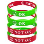 Gemi Emotions Resources for Children,Mental Health Bracelet Set of 4,Communication Aids,Non Verbal Communication Aids,Wrist Bands for Kids,Anger Management Toys Favours School Supplies