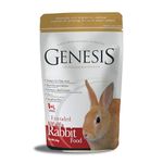 Genesis Ultra Extruded Alfalfa Rabbit Food 2KG | Proudly Canadian Suitable for All Life Stages | Enriched with Yucca, Probiotics, Prebiotics, Inulin and Omega 3 & 6 | All in One Extruded Hard Kibbles