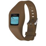 DelTex® (Coffee Silicone Band/Strap With Secure Adjustable Buckle Fastener For Fitbit Zip Activity Tracker Wristband Bracelet