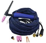 RIVERWELD WP-17F-12R 150A Tig Welding Torch Complete with Flexible Head,Euro Style 3.8 Meters