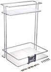 Hettich Cargo Stainless Steel Multi-Purpose 2 Tier Kitchen Rack/Kitchen Shelf/Spice Dabba Box Rack | Kitchen Orgniser | Kitchen Stand - 5 Year Warranty Against Rusting (Chrome) Set of 1