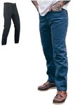 Texpeed Motorcycle Trousers For Men - Motorbike Biker Jeans - Denim Pants Made With 280gsm Aramid And Protective CE Armour (EN 1621-1) - Straight/Taper Leg Fit Blue - 34W / 32L