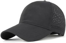 Pichcppo Unisex Quick Drying Cap, Duck Tongue Cap, Baseball Cap, Lightweight Breathable Mesh Sports Cap (Black)