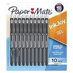 Paper Mate InkJoy Pens, Gel Pens, Medium Point 0.7 mm Gel Ink Writing Pens, Stocking Stuffers for Teens, Art Supplies, Teacher Gifts, Holiday Gifts, Black, 10 Count