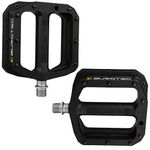 Burgtec MK4 Composite Flat MTB Pedals - Black / Lightweight Nylon Fibreglass Mountain Biking Bike Trail Off Road Pin Dirt Jump Enduro Cycling Cycle Downhill Sticky Grip Riding Ride Platform Part 9/16