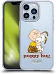 Head Case Designs Officially Licensed Peanuts Charlie Puppy Hug Snoopy Hug Soft Gel Case Compatible with Apple iPhone 13 Pro