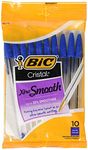 BIC Cristal Xtra Smooth Pens Blue Medium Point. 10-Pack