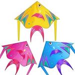 XENTUMI Fish Kite 3 Pack with Strin