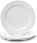 Simran Handicrafts 6pcs Melamine Dinner Plates - 10 3/4 inch Melamine Plates Camper RV Dishes Set for Indoor and Outdoor Use, Break-Resistant, Off-White