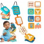 Kidology Montessori Busy Board for Toddlers | 8 in 1 Sensory Activity Busy Cube Travel Toy for 1–3 Year Old Boys & Girls | Fine Motor Skills Learning Toy | Screen Free Educational Gift for Kids
