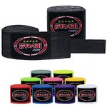 Farabi Sports Kids Boxing Hand wraps 2.5 Meters Long Boxing Wraps with Pair for MMA, Muay Thai, Training, Kickboxing and Combat Sports (Black)