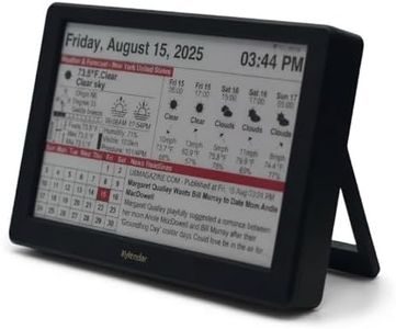 SkuDock Smart Digital Calendar, 7 Inch E-Paper Display with Rechargeable Battery, Wi-Fi Weather Station & Clock, Wireless Portable Desk Decor, Classic Black